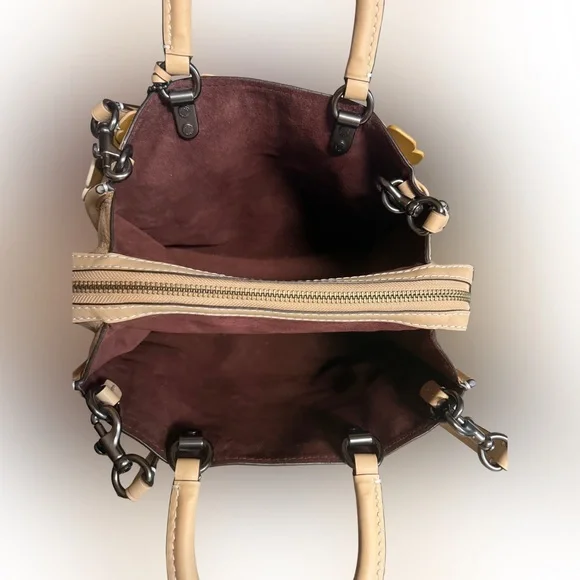 Coach Rouge 30 Tea Rose Tan Leather Bag - Picture 14 of 16